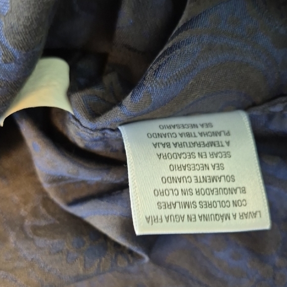 Tasso Elba Men's Vibrant Blue and Black Paisley Button Down Long Sleeve Shirt - Picture 11 of 16